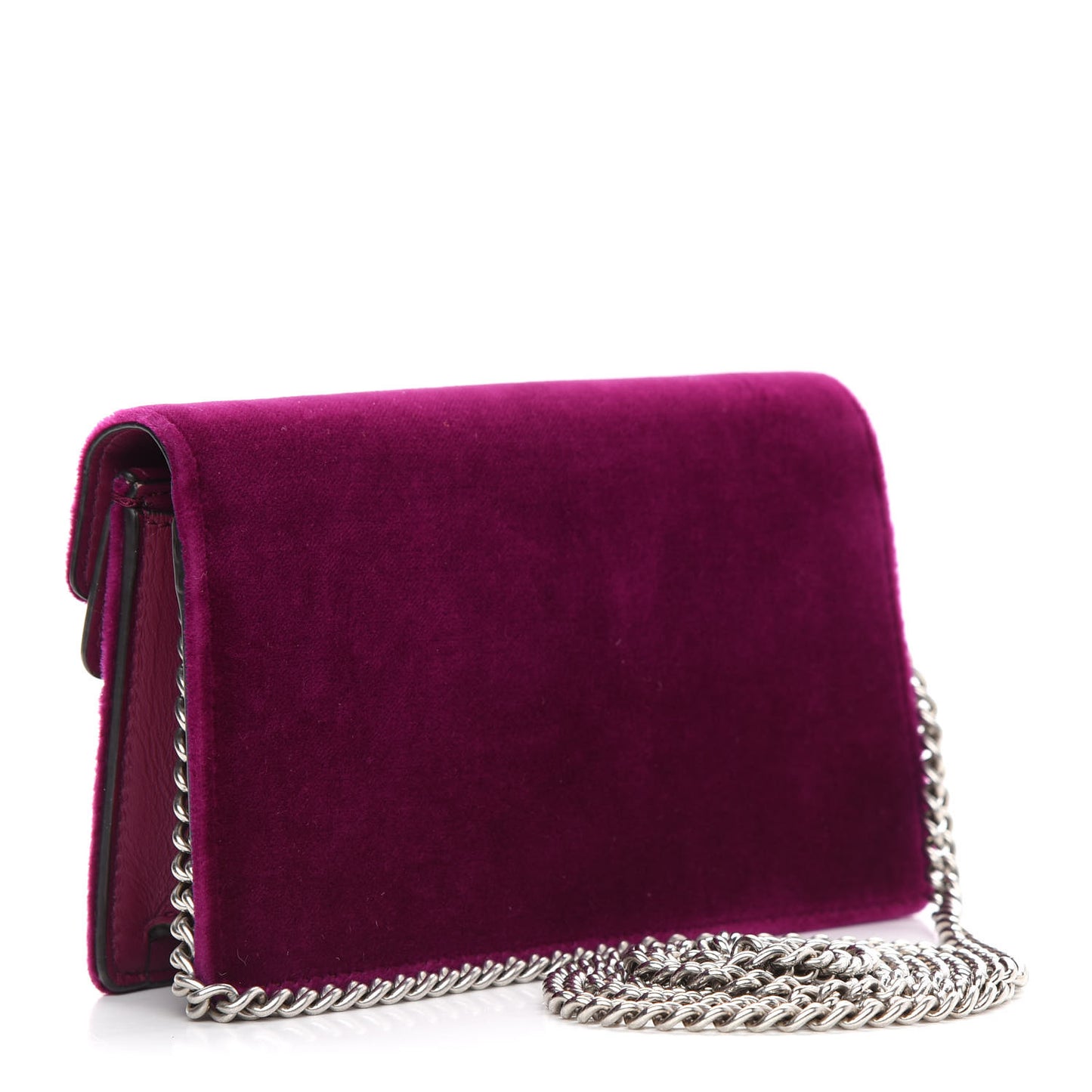 Velvet Super Mini Dionysus Shoulder Bag Fuchsia Violet Cyclamen
