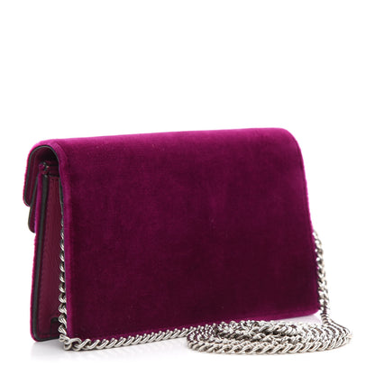 Gucci Velvet Super Mini Dionysus Shoulder Bag Fuchsia Violet Cyclamen 3 of 9