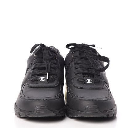 Chanel Calfskin CC Sneakers 39 Black White 2 of 9