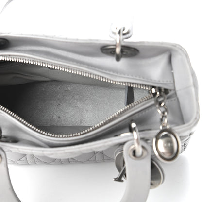 Christian Dior Lambskin Cannage Medium Lady Dior Grey 5 of 11