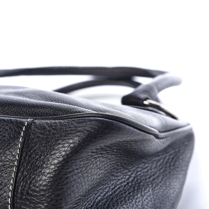 Prada Vitello Daino Box Shoulder Bag Black 16 of 16