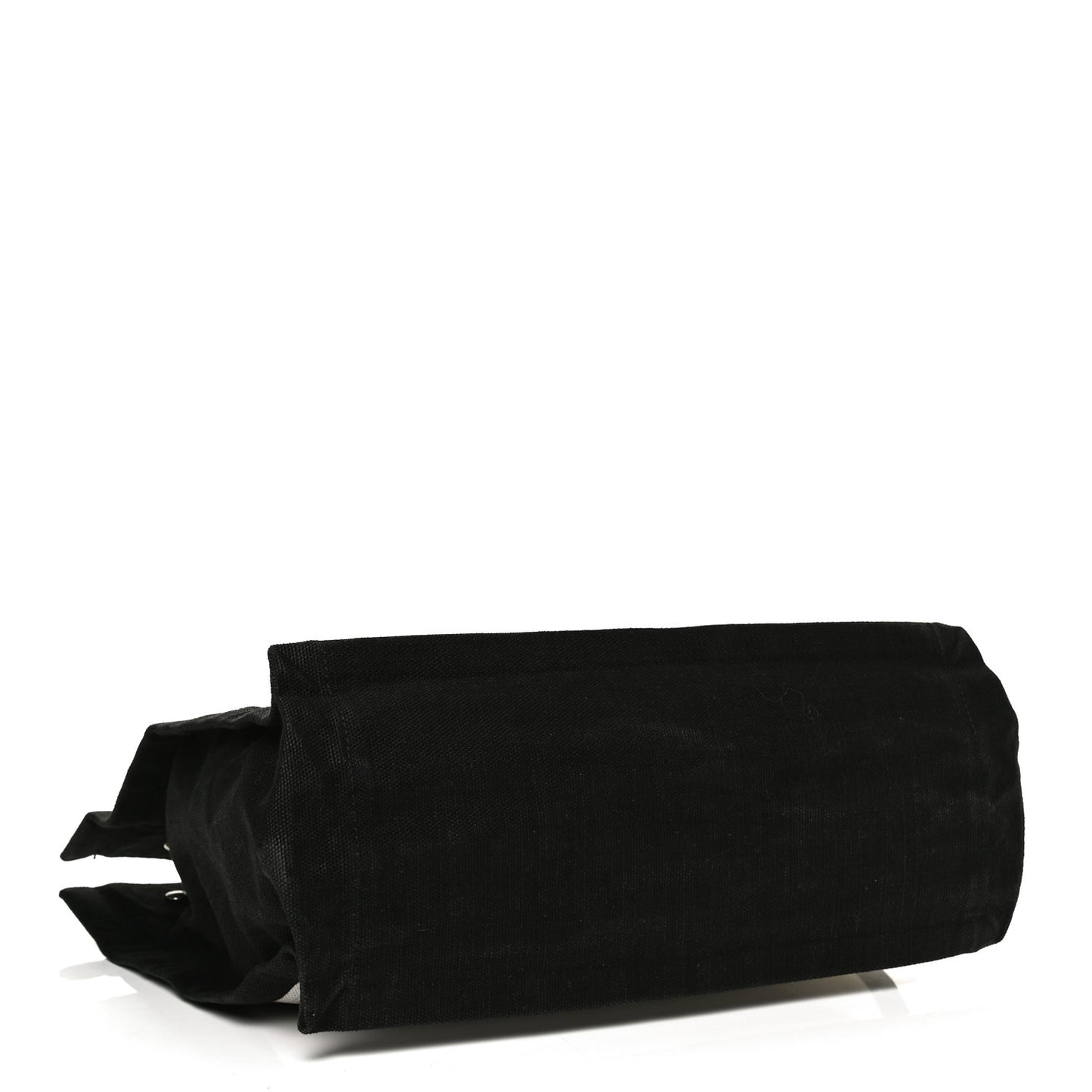 Linen Calfskin Rive Gauche North South Tote White Black