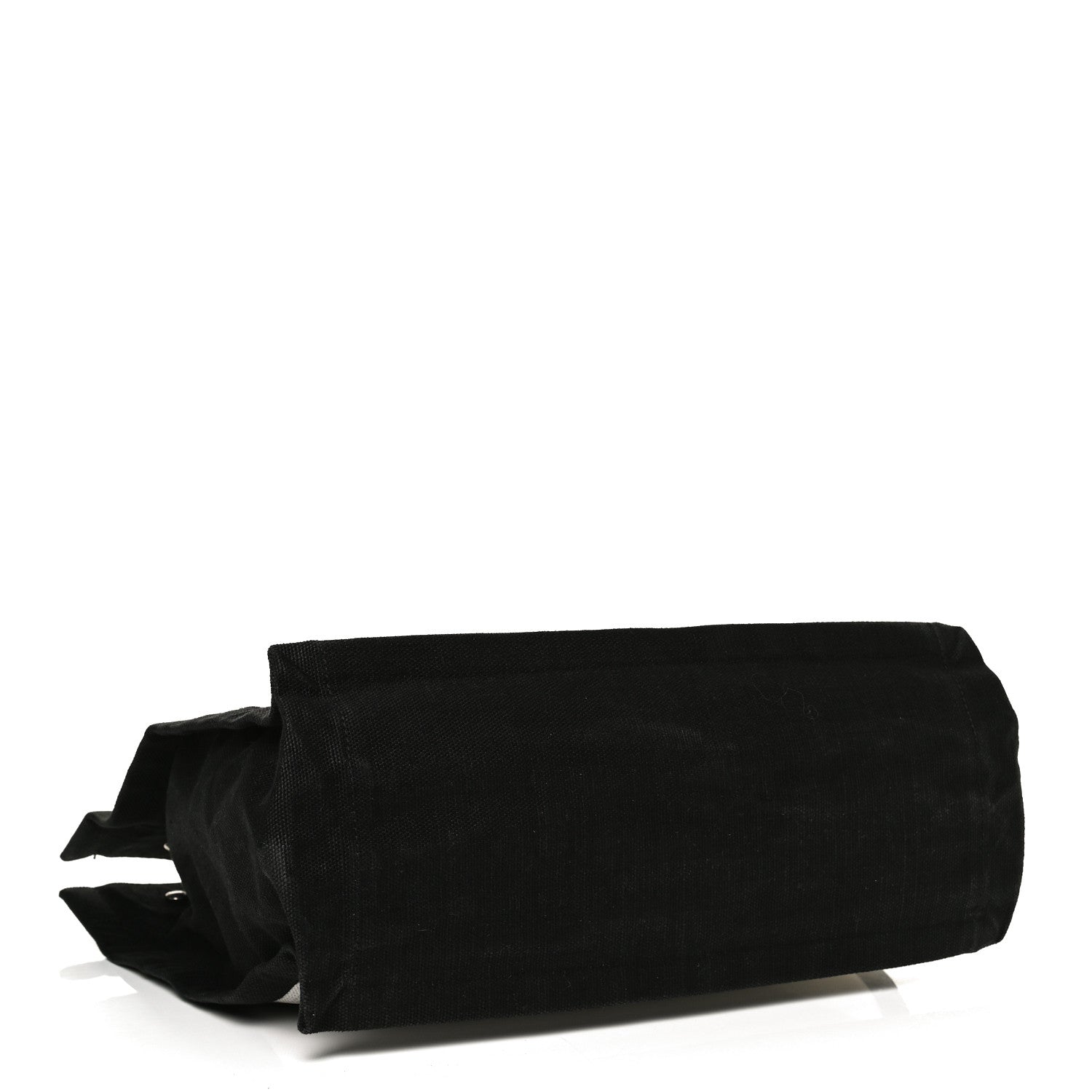 Saint Laurent Linen Calfskin Rive Gauche North South Tote White Black 4 of 15