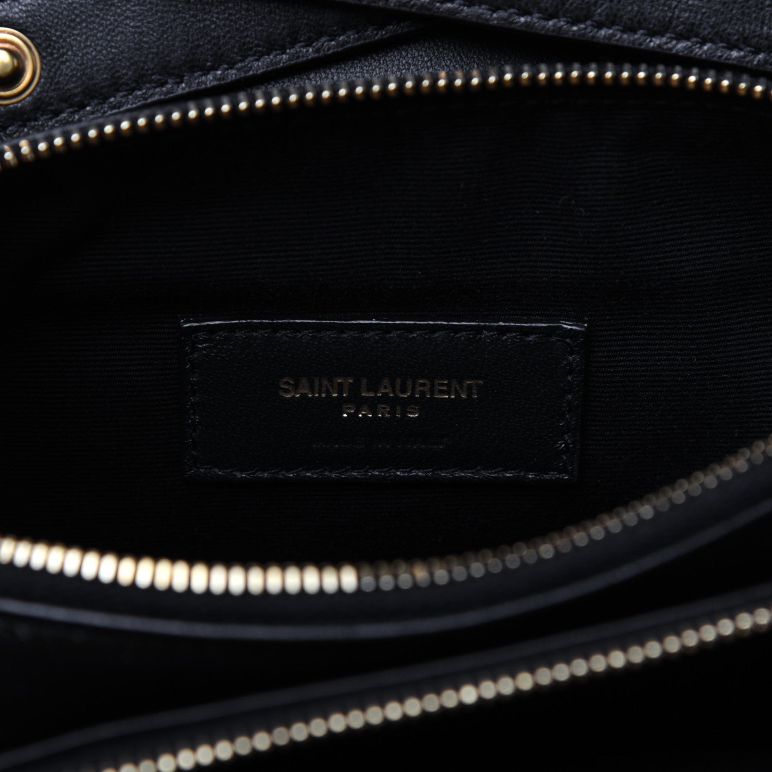 Saint Laurent Lambskin Diamond Quilted Monogram Angie Chain Bag Black 9 of 23