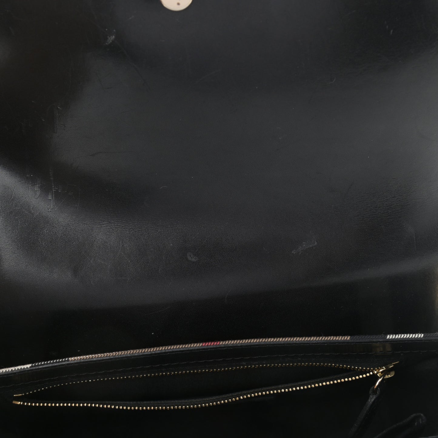 House Check Bridle Calfskin Small Abbott Crossbody Bag Black