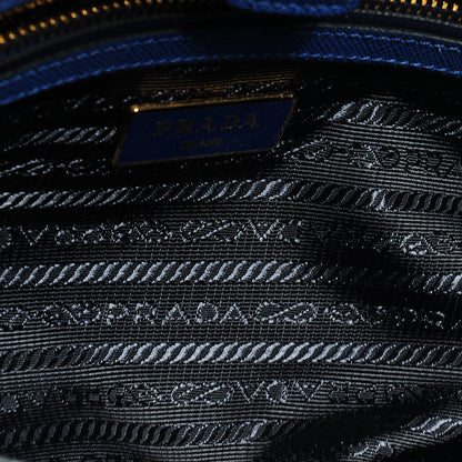 Prada Saffiano Lux Bi-Color Tote Bluette Black 8 of 9