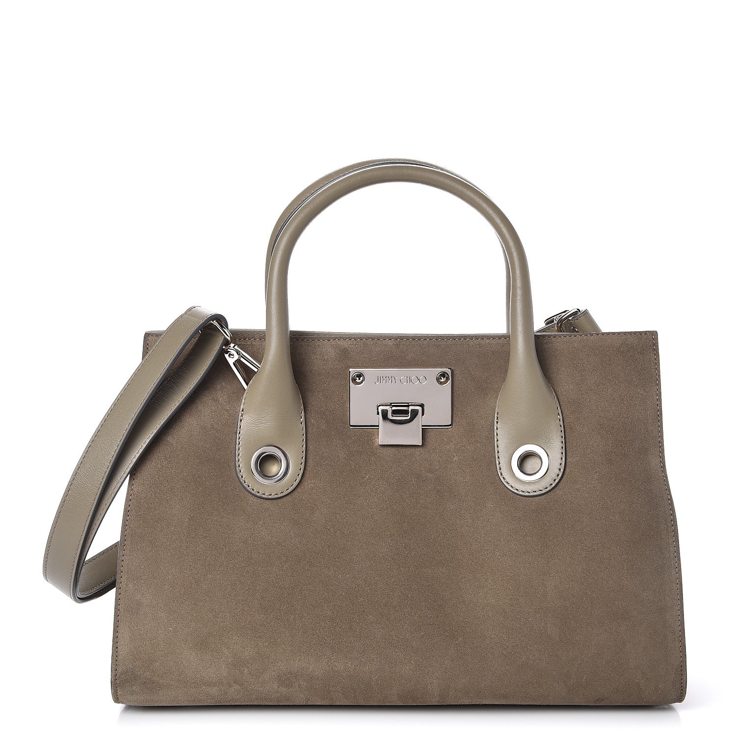 Jimmy Choo Suede Medium Riley Tote Light Khaki 1 of 10