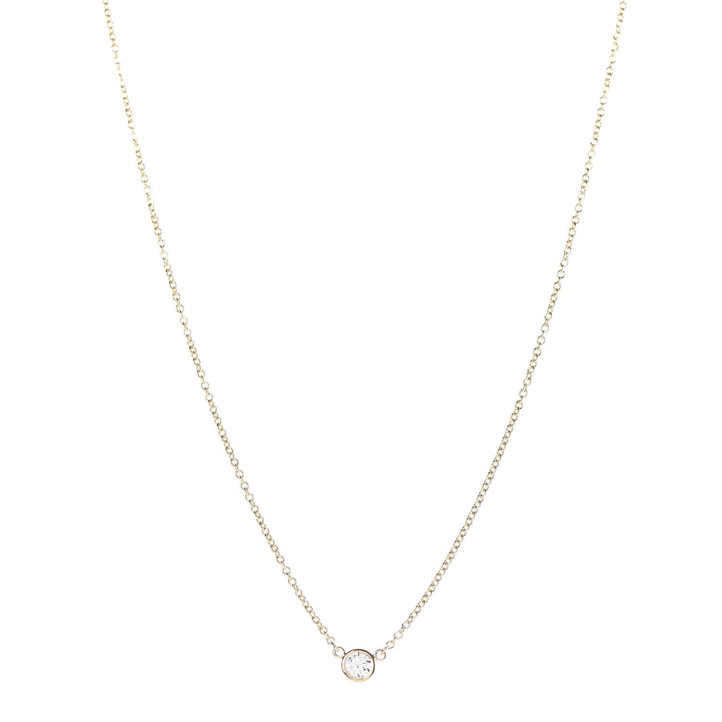 18K Yellow Gold Diamond .14ct Elsa Peretti Diamonds by the Yard Pendant Necklace