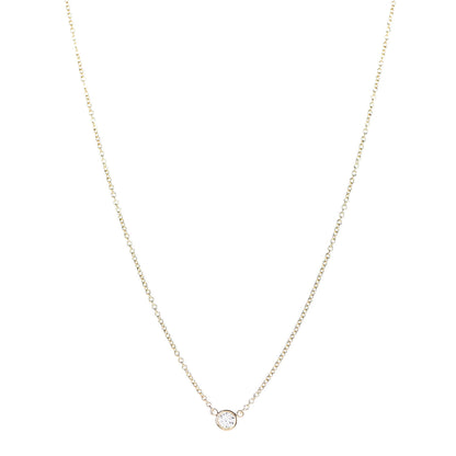 Tiffany 18K Yellow Gold Diamond .14ct Elsa Peretti Diamonds by the Yard Pendant Necklace 1 of 4