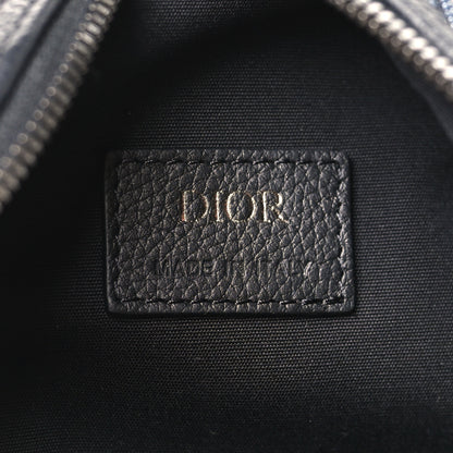Christian Dior Grained Calfskin Oblique Scarab Sling Bag Blue Black 6 of 10