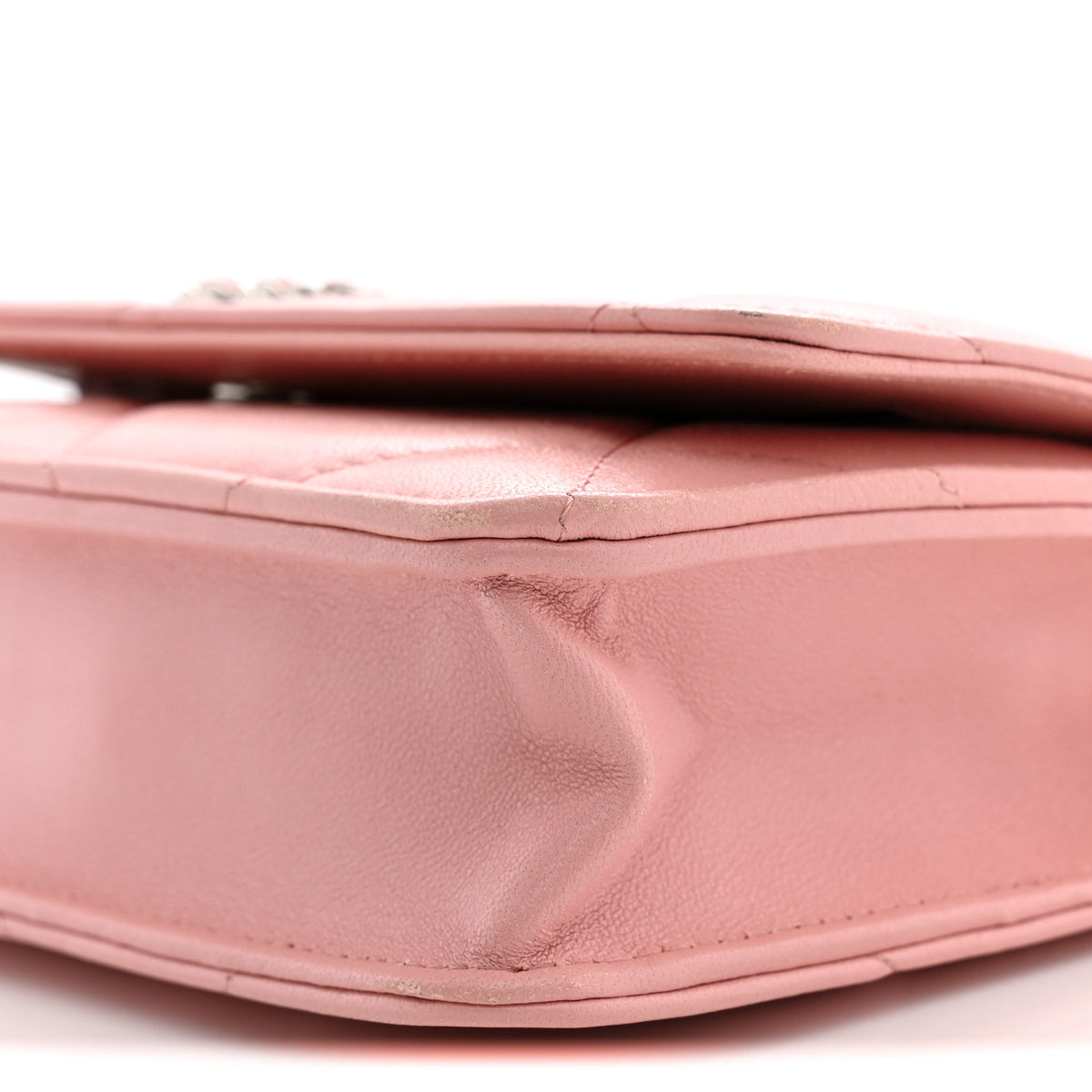 Chanel Lambskin Quilted Chanel 19 Wallet On Chain WOC Pink 10 of 10