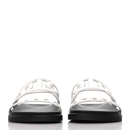 Hermes Nappa Womens Extra Sandals 38.5 White 3 of 10