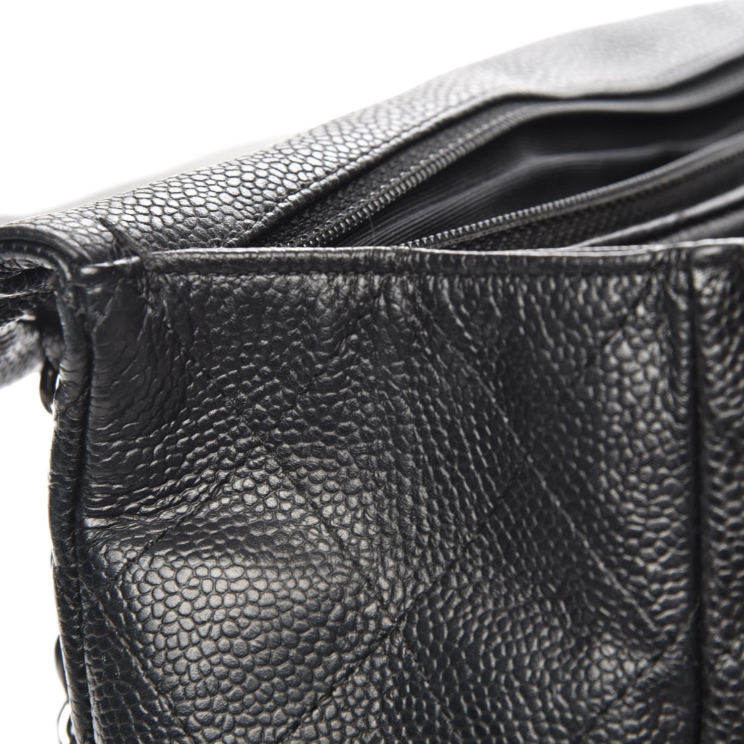 Chanel Caviar Quilted Jumbo Single Flap Black 17 of 19