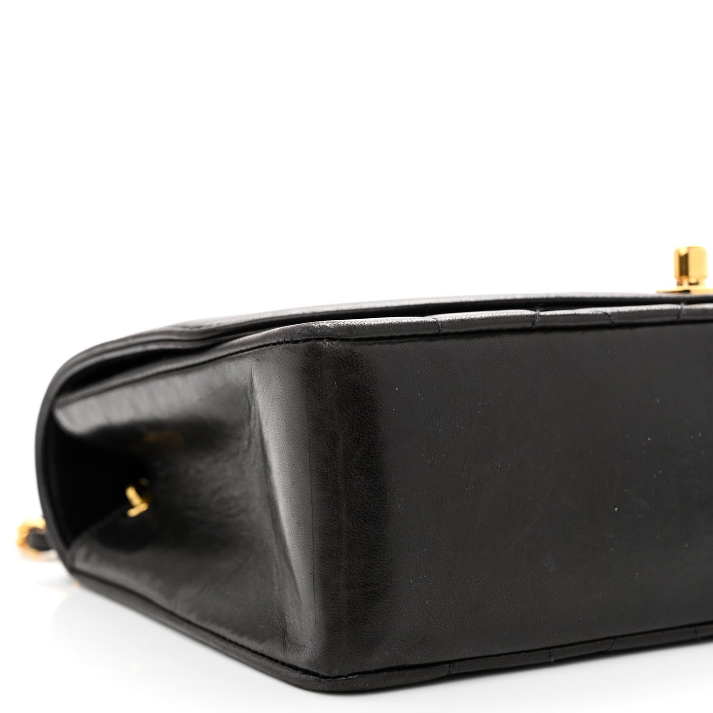 Lambskin Quilted Medium Single Flap Black
