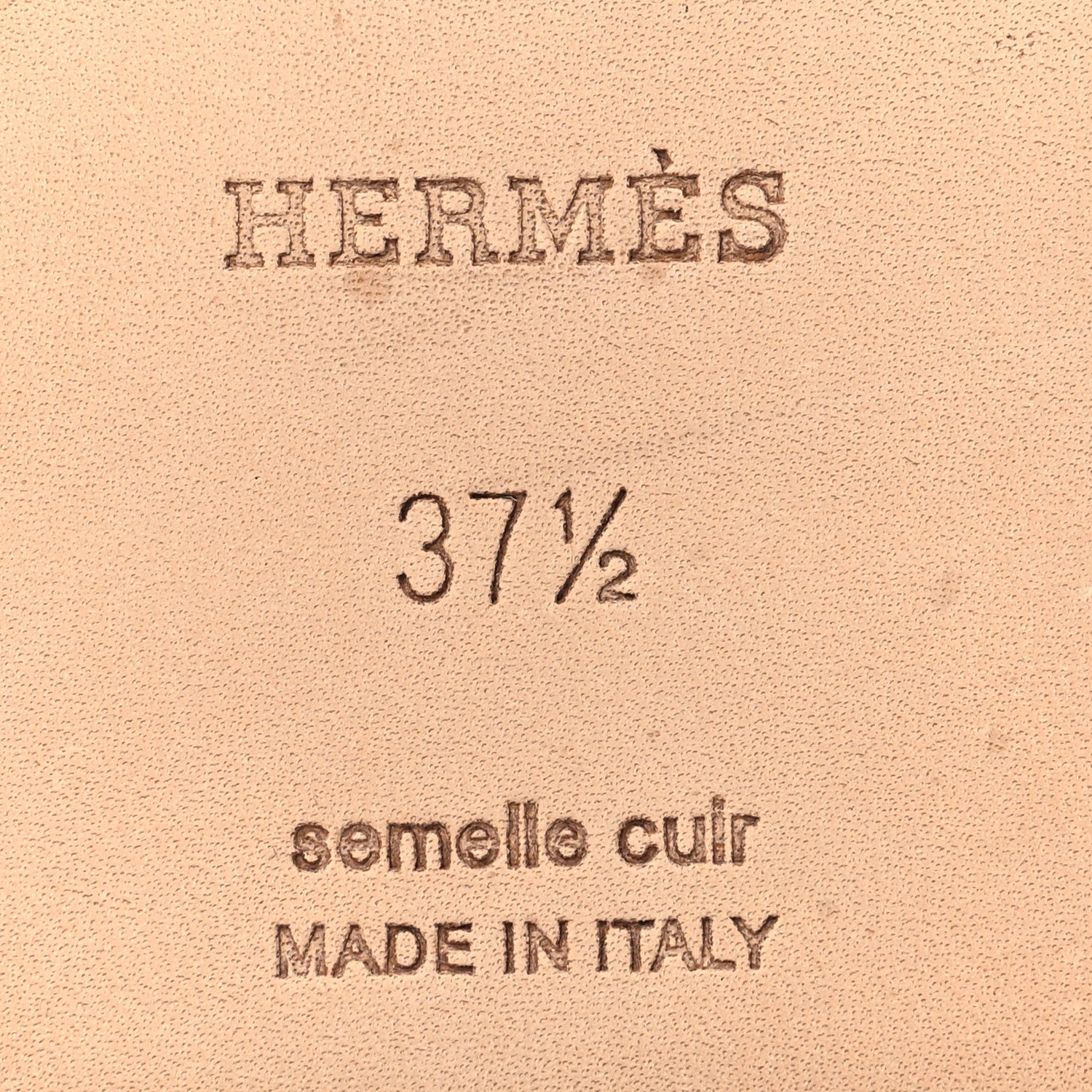 Hermes Box Calfskin Oran Sandals 37.5 Gold 8 of 10
