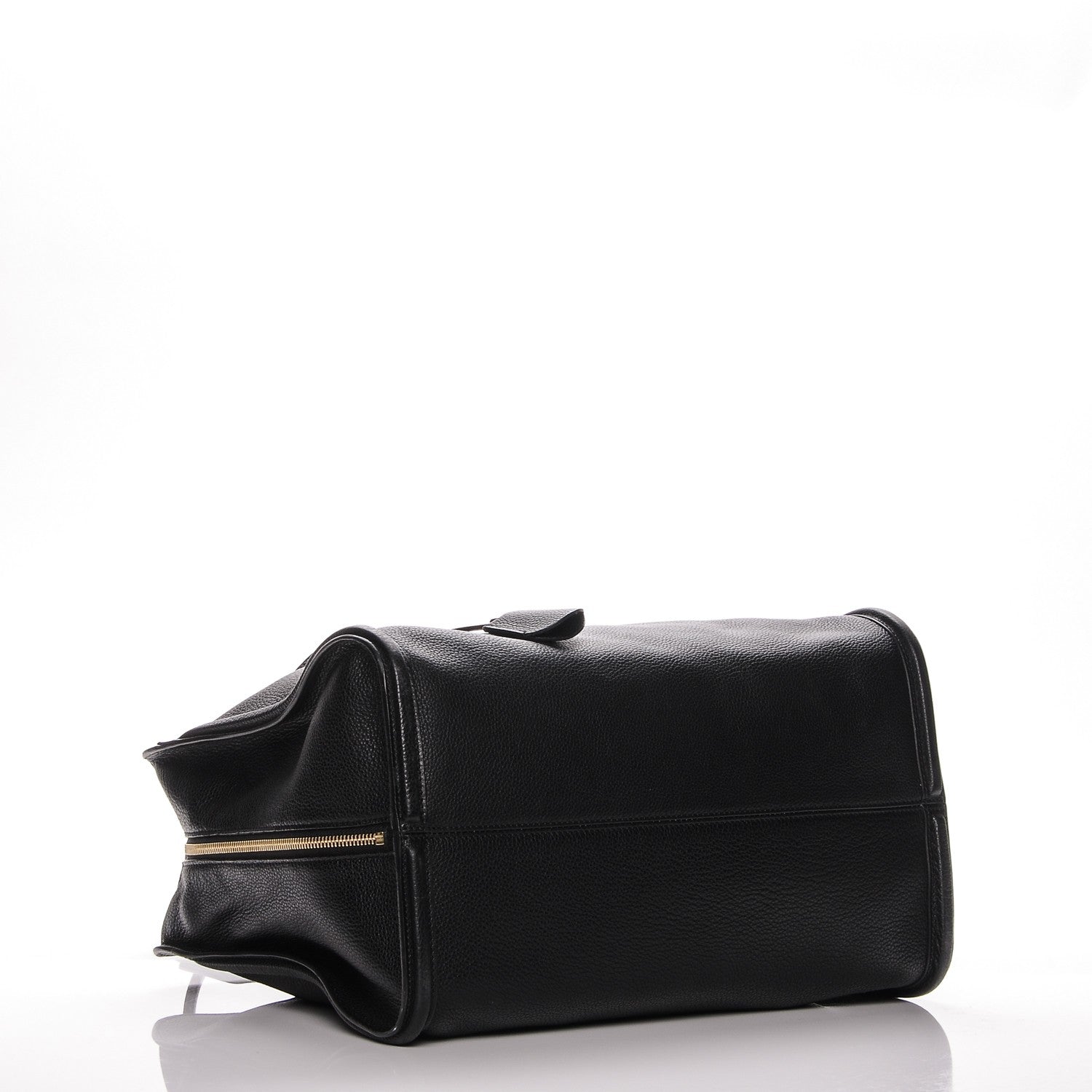 Alexander McQueen Pebbled Calfskin Large Skull Padlock Zip Around Tote Black 4 of 7