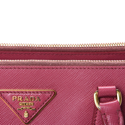 Prada Saffiano Small Galleria Double Zip Tote Fuxia 21 of 22