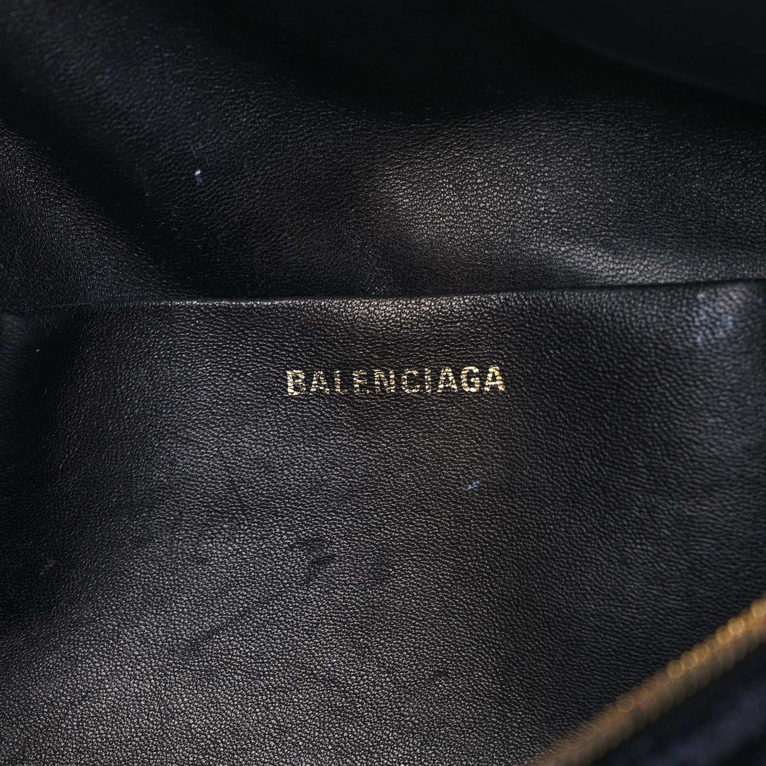 Balenciaga Crushed Velvet Logo Embossed XXS Souvenir Belt Bag Black 8 of 11