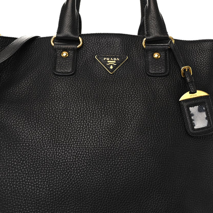 Prada Vitello Daino Shopping Tote Black 7 of 15