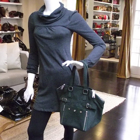 Saint Laurent Leather Croc Medium Downtown 2 of 11