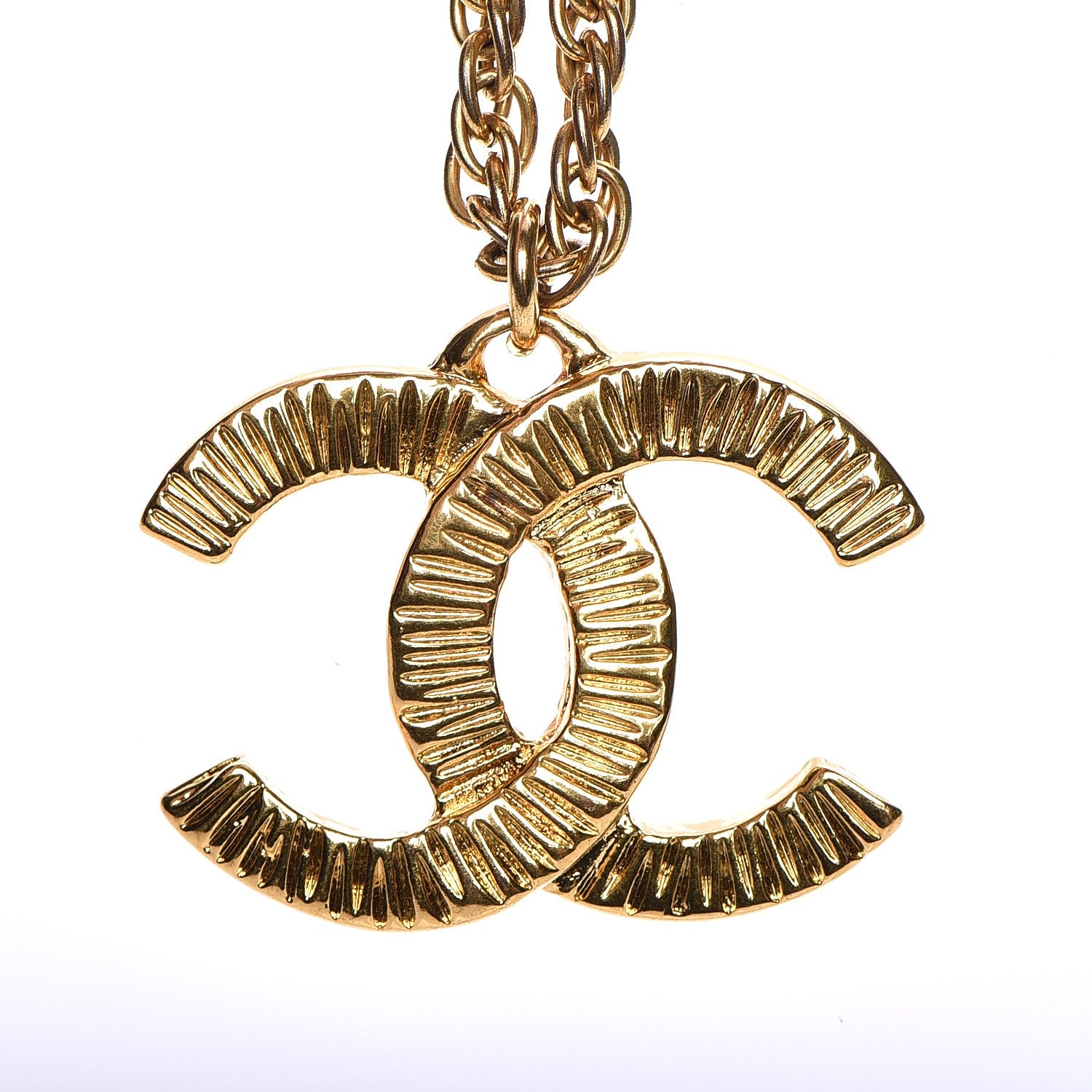 Chanel CC Chain Pendant Necklace Gold 8 of 10
