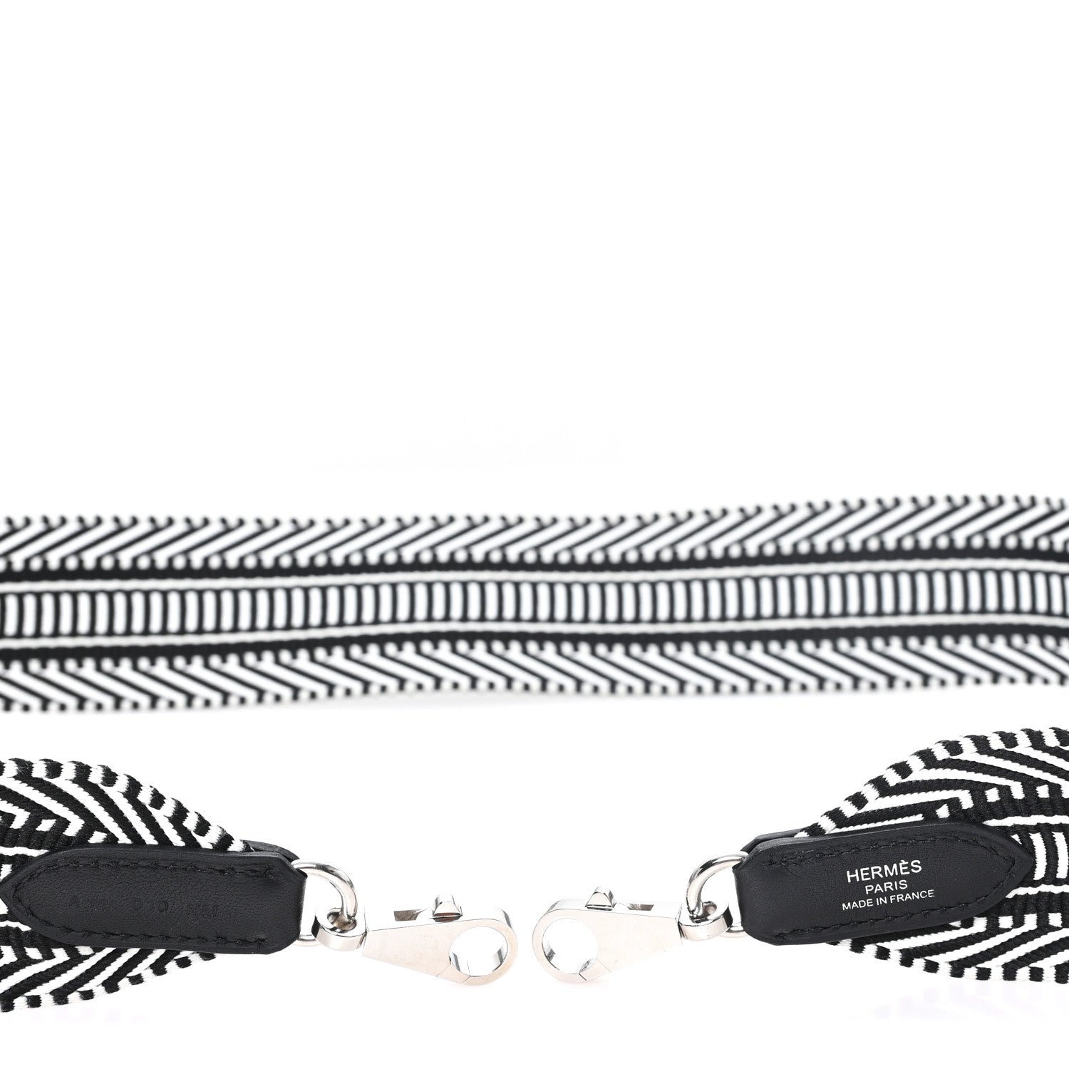 Hermes Toile Swift 50mm Sangle Cavale Shoulder Strap Black Ecru 3 of 3