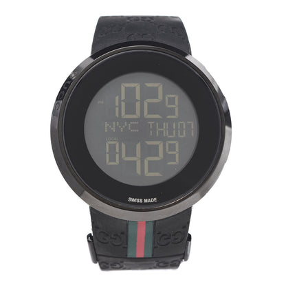 Gucci Stainless Steel Rubber 45mm Digital I-Gucci Web Watch Black 1 of 5