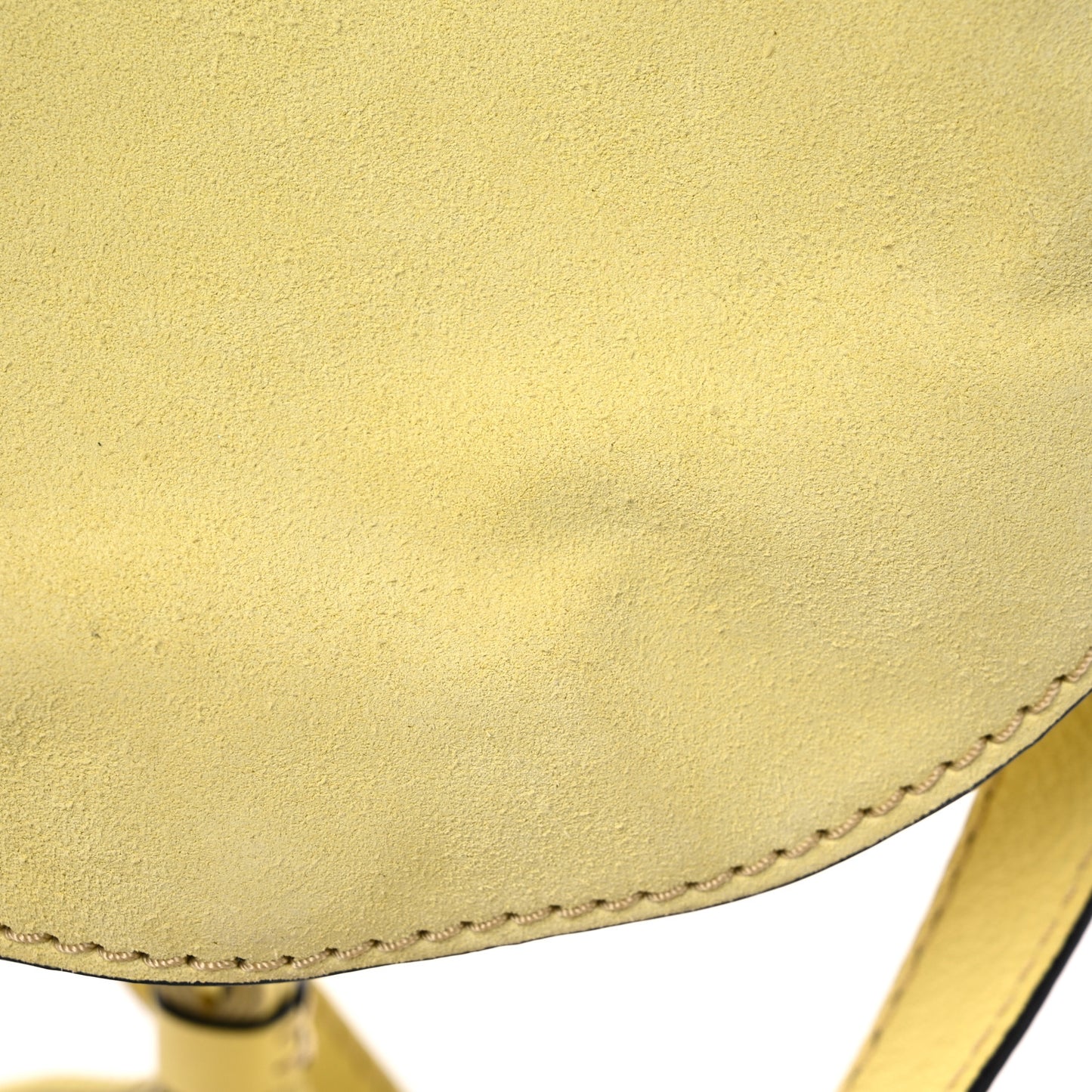 Suede Calfskin Braided Mini Marcie Round Crossbody Bag Yellow