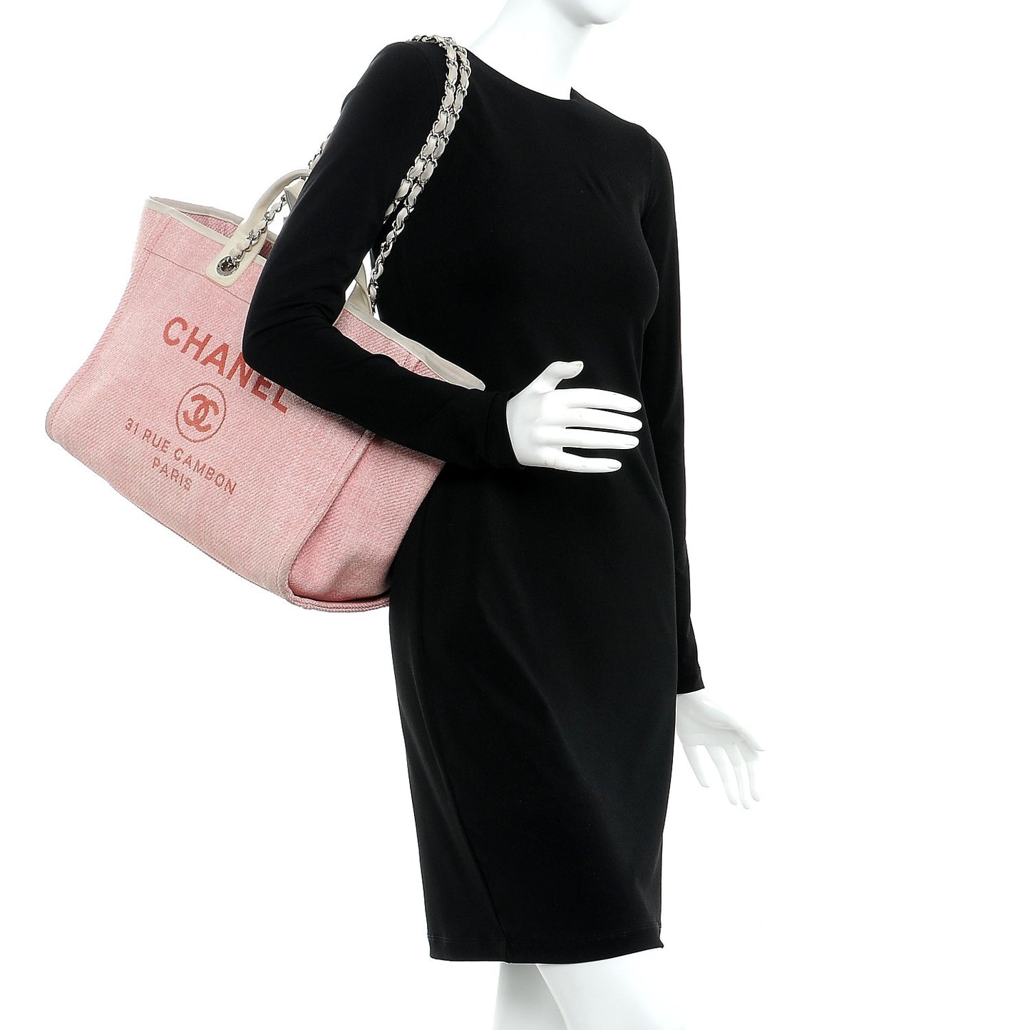 Canvas Large Deauville Tote Pink