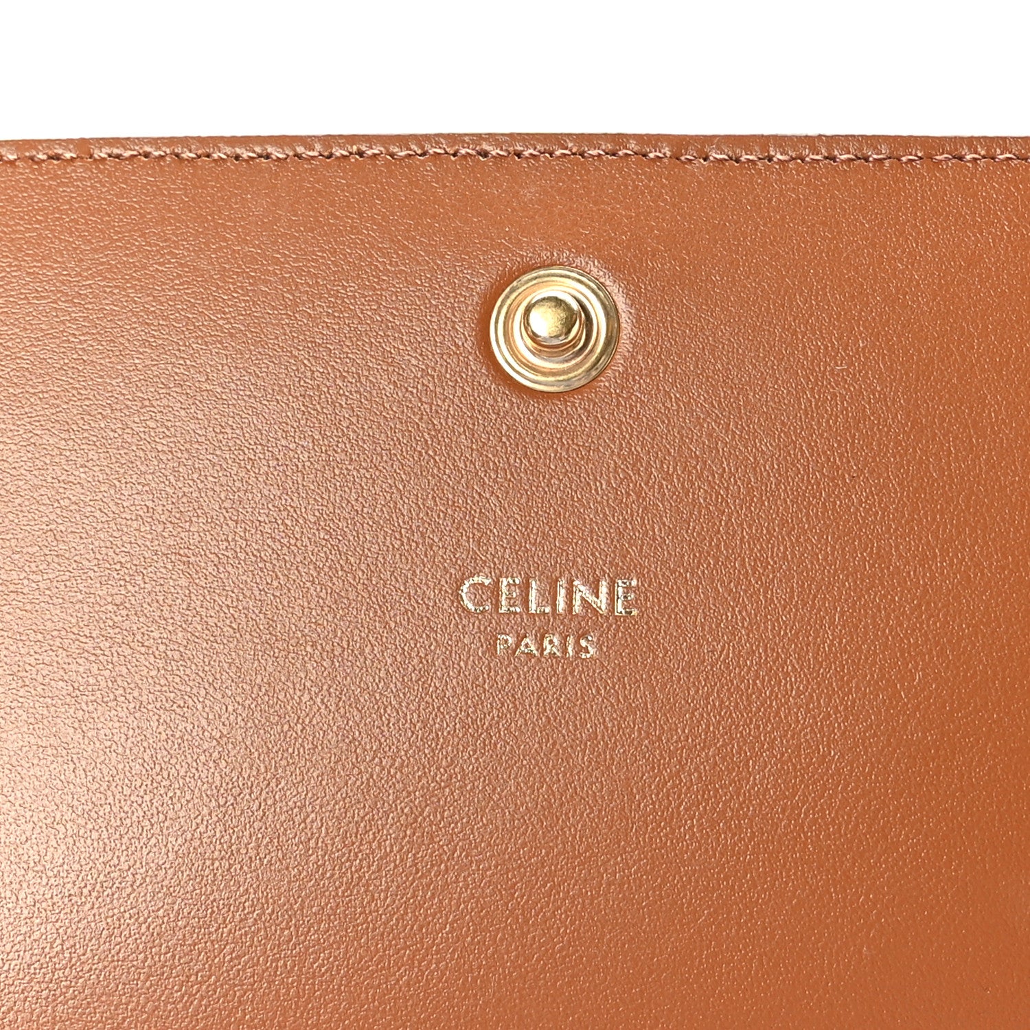 Celine Canvas Calfskin Triomphe Multipochette Grege 6 of 9