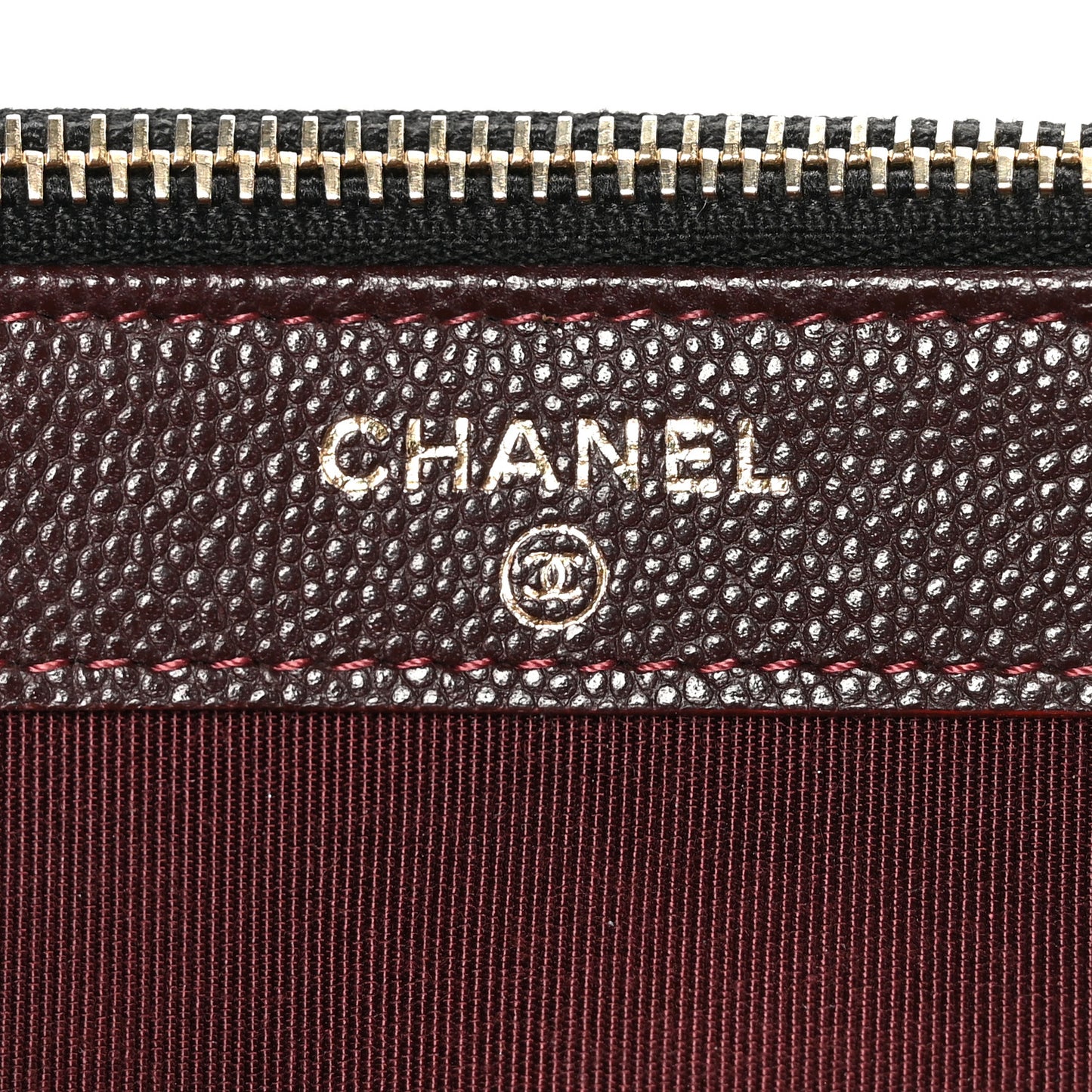 Caviar Quilted Small Clutch With Chain Black