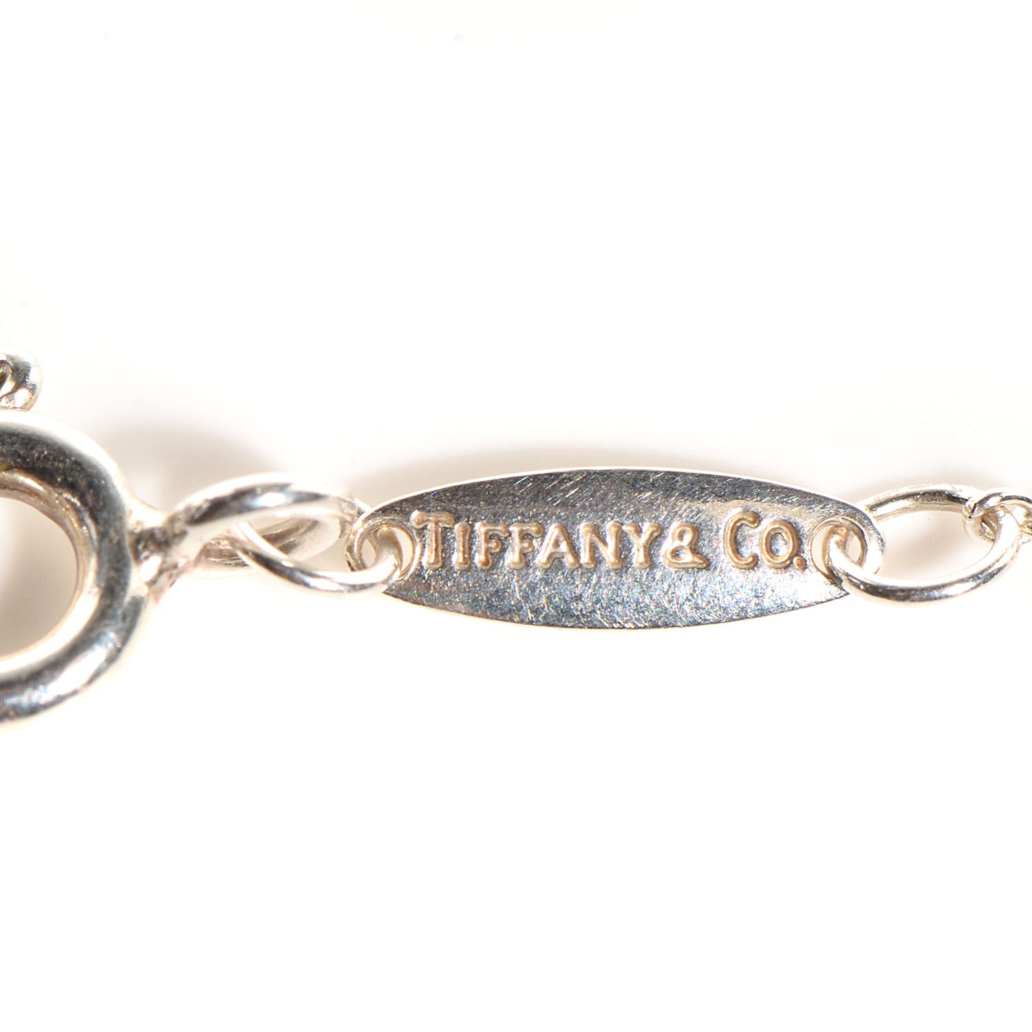 Tiffany Sterling Silver Diamond .10ct Elsa Peretti Diamonds by the Yard Pendant Necklace 4 of 7