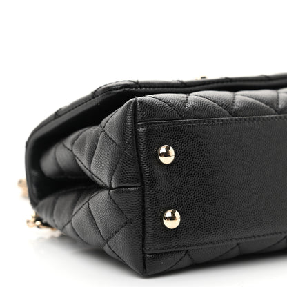 Chanel Caviar Quilted Extra Mini Coco Handle Flap Black 9 of 11