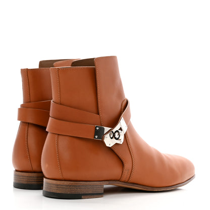 Hermes Calfskin Neo Low Boots 38 Natural 4 of 14