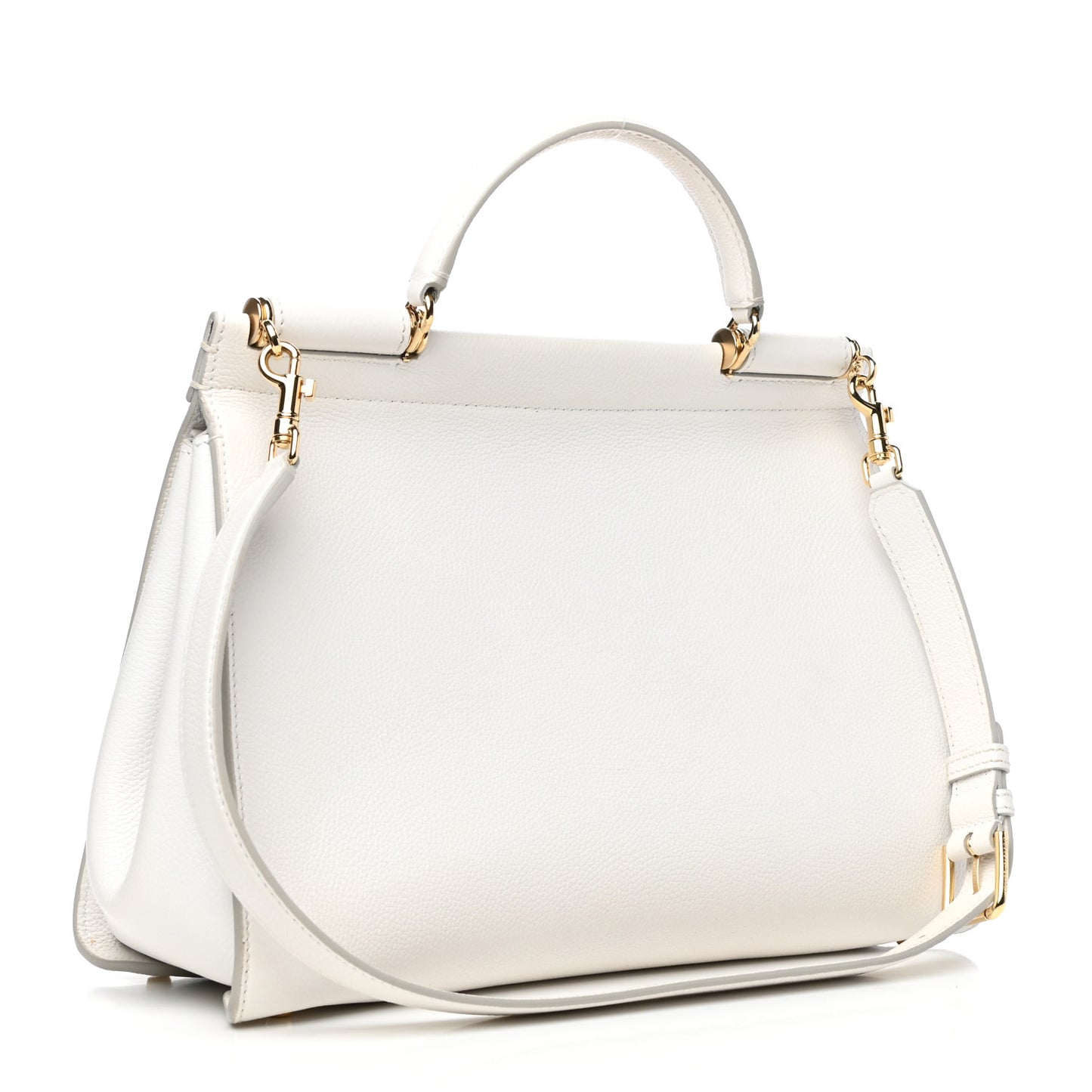 Calfskin Medium Sicily Soft Satchel White