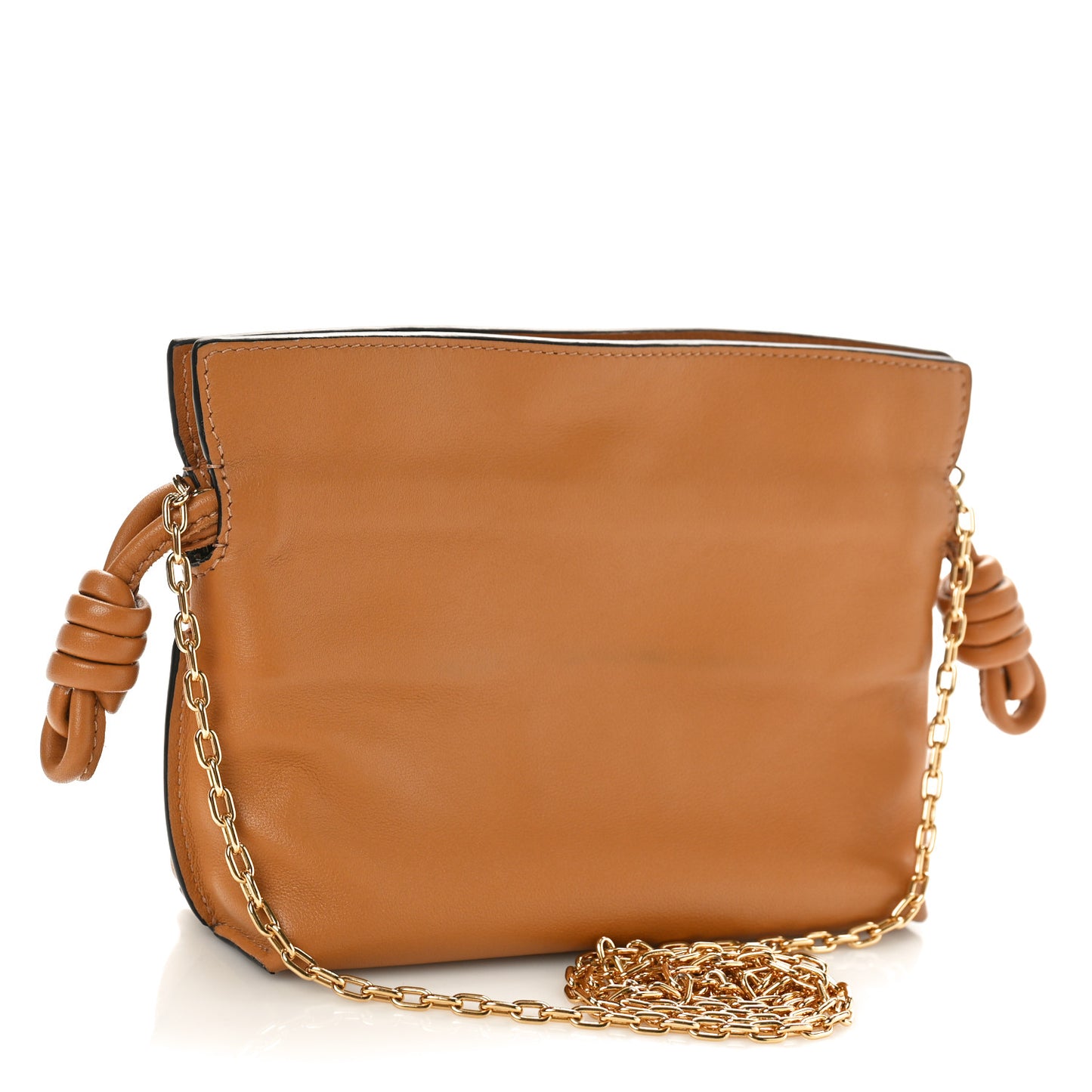 Calfskin Nano Flamenco Knot Bag Warm Desert