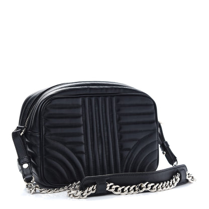 Prada Soft Calfskin Diagramme Crossbody Bag Black 3 of 10
