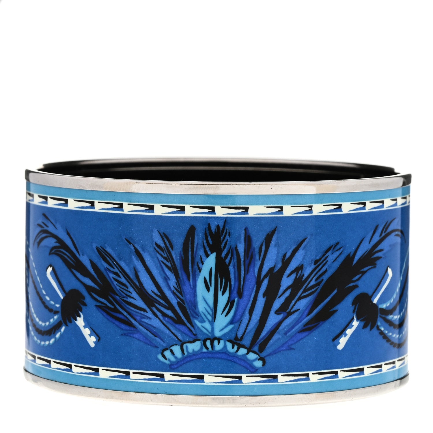 Hermes Enamel Printed Brazil Extra Wide Bracelet 65 1 of 6