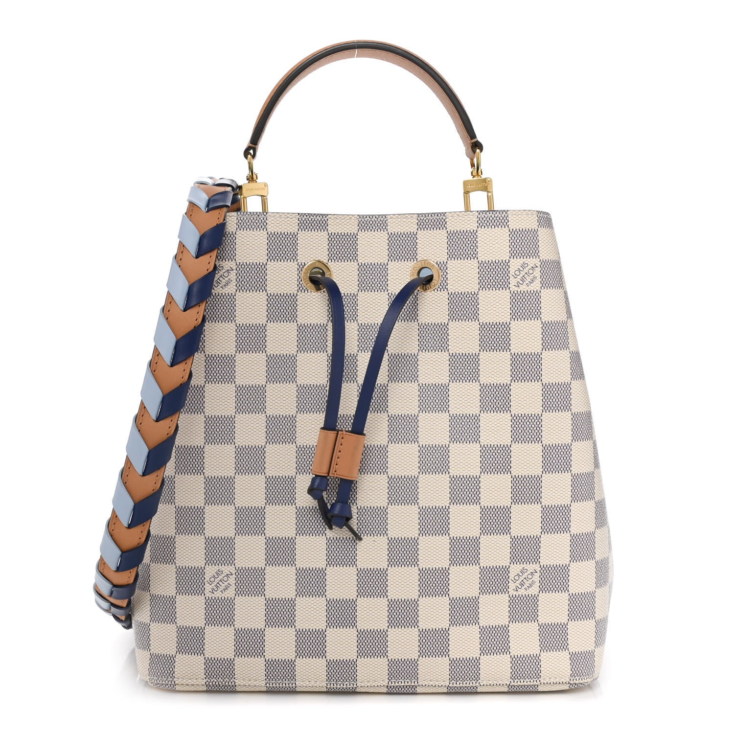 Louis Vuitton Damier Azur Braided Neonoe MM Blue 1 of 14