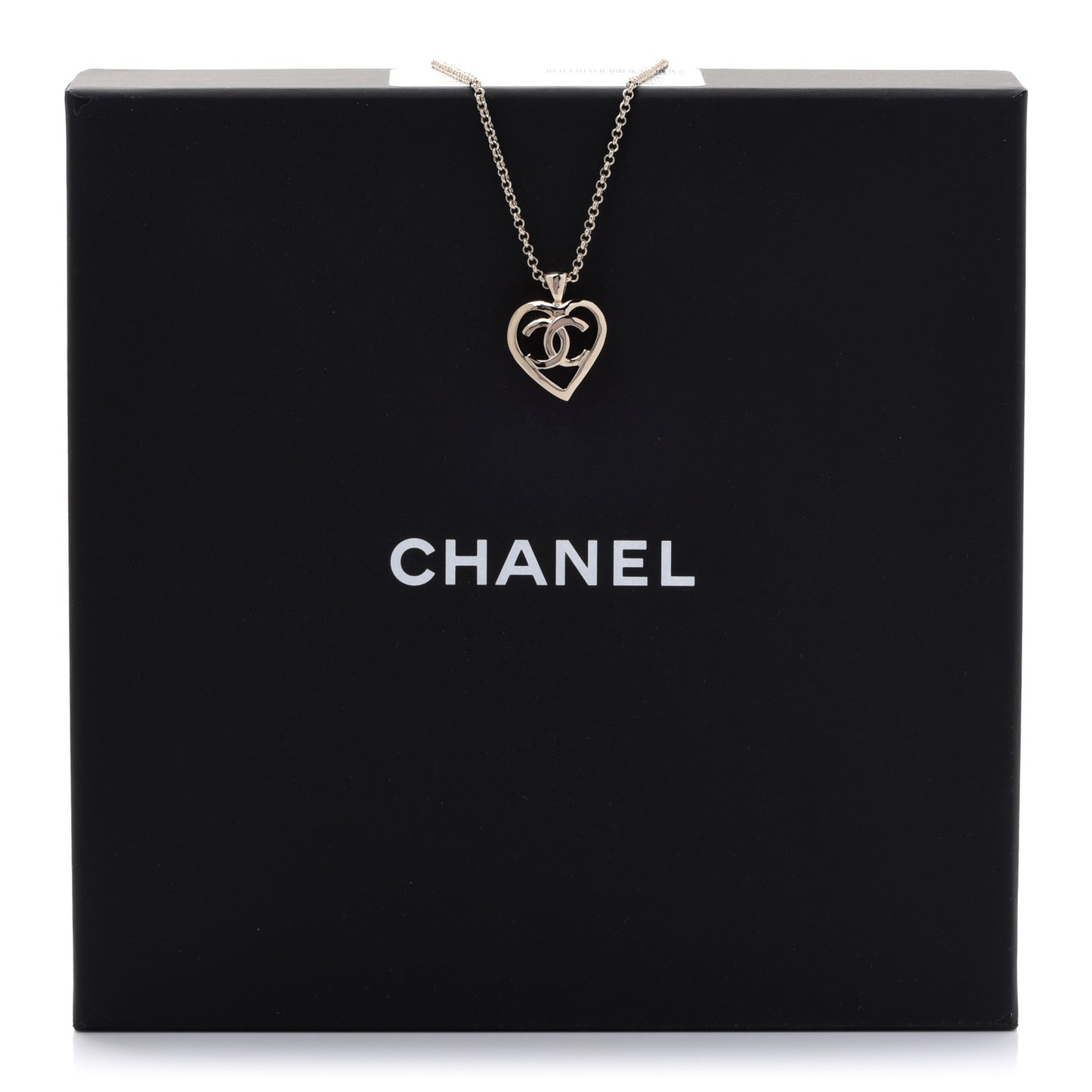 CC Heart Chain Pendant Necklace Gold