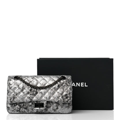 Chanel Metallic Caviar Quilted 2.55 Reissue 226 Flap Silver Black 10 of 10
