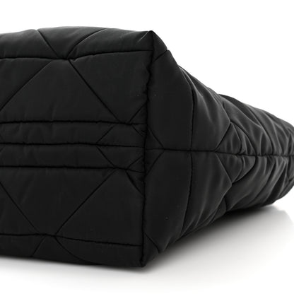 Prada Re-Nylon Nappa Triangle Quilted Padded Small Double Handled Zip Tote Black 11 of 11