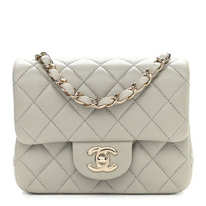 Chanel Lambskin Quilted Mini Square Flap Grey 1 of 11