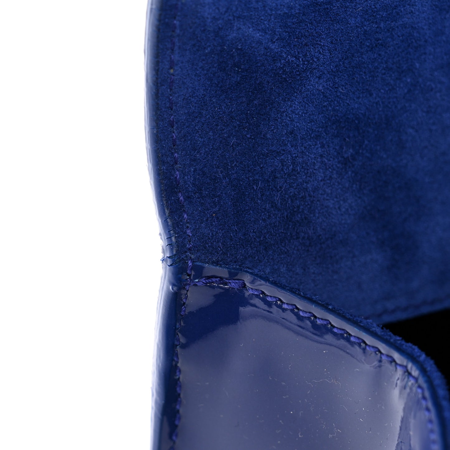 Patent Calfskin Monogram Large Belle De Jour Clutch Royal Blue