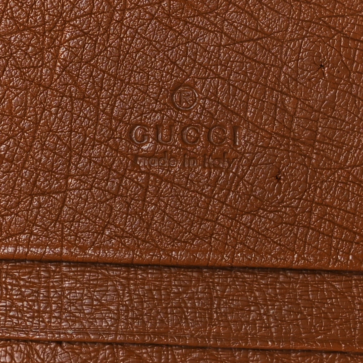 Ostrich Zumi Chain Card Case Wallet Brown