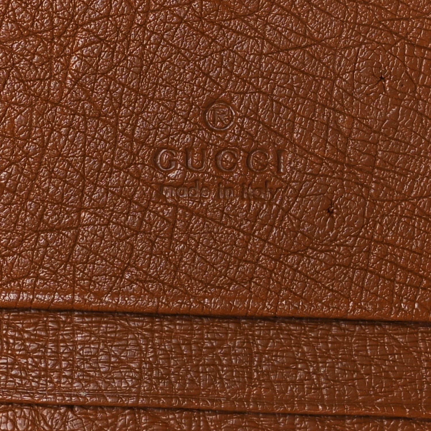 Gucci Ostrich Zumi Chain Card Case Wallet Brown 7 of 8