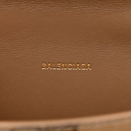 Balenciaga Coated Canvas BB Monogram Hourglass Top Handle Bag XS Beige Brown 6 of 8