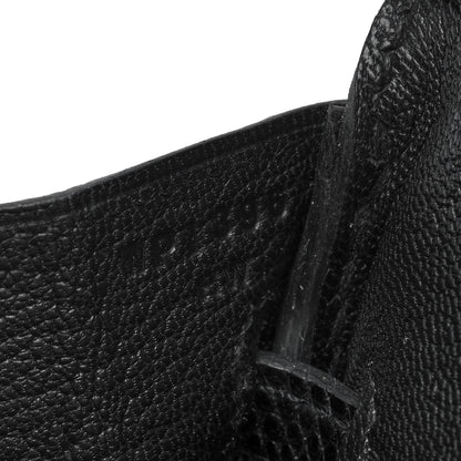 Hermes Lizard Birkin 25 Black 7 of 11
