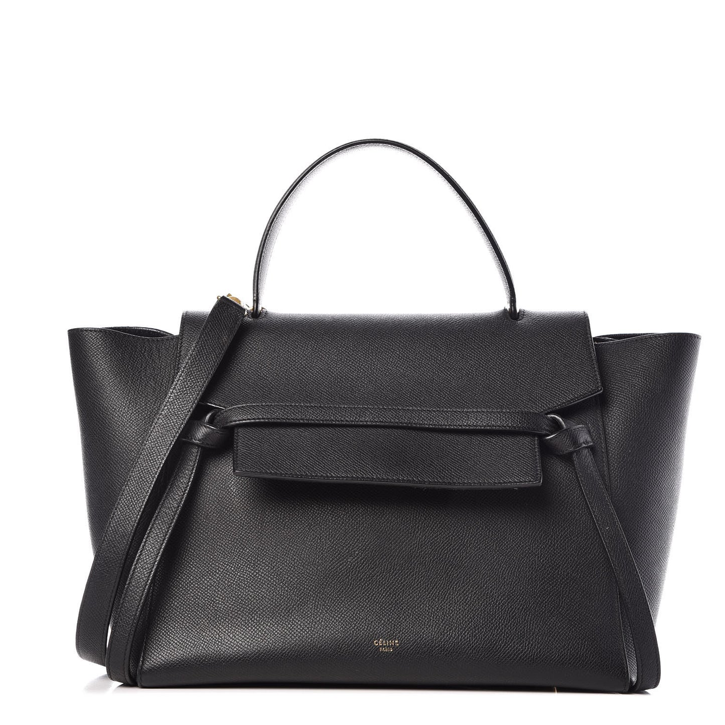 Grained Calfskin Mini Belt Bag Black