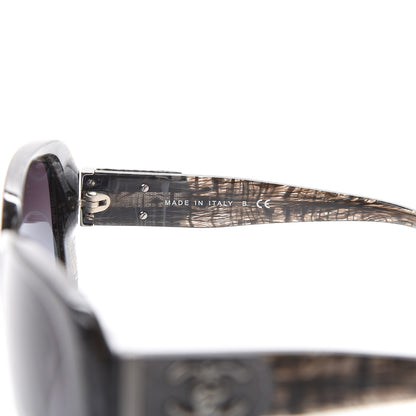 Chanel Tweed Effect Quilted CC Turnlock Sunglasses 5234 C Dark Grey 6 of 8
